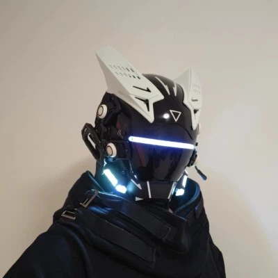Halloween Cyberpunk Mask Cosplay Helmet Star Wars Kamen Rider Dance Props Toys - Image 1 of 2