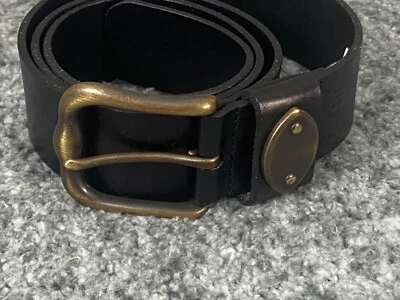 "Cinturón Fossil mediano cuero marrón hebilla de latón 1,5"" de ancho" Foto 1 de 4