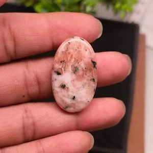 Good Quality Natural Pink Kiwi Jasper Oval Gemstone Flat Back Cab Jewelry Making - Picture 1 of 4