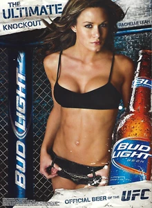 2010 Budweiser Bud Light Beer UFC Rachelle Leah Print Ad Advertisement - Picture 1 of 1
