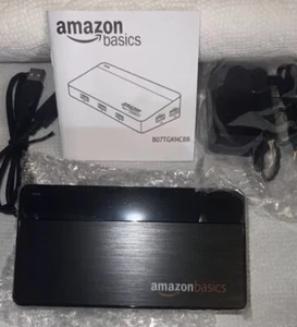 10-Port USB 2.0 Hub w/ 2 Fast Charging Port Power Adapter Charger Amazon Basics - Picture 1 of 4