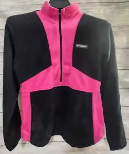 Columbia Women's Medium Tested Tough In Pink Half Zip Fleece Pullover Sweater - Picture 1 of 9