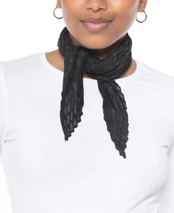 MSRP $19 Inc International Concepts Pleated Square Scarf Black Size OSFA - Picture 1 of 1