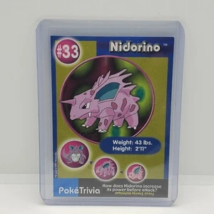 1999 Poketrivia Nidorino #33 Unperforated - Picture 1 of 2