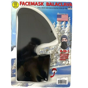 Facemask Balaclava OS Full Head Neck Protection Necktube Beanie Black NEW - Picture 1 of 3