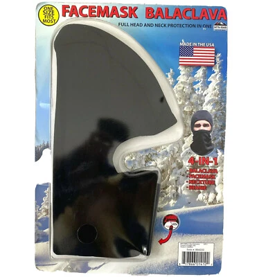 Facemask Balaclava OS Full Head Neck Protection Necktube Beanie Black NEW - Image 1 of 3