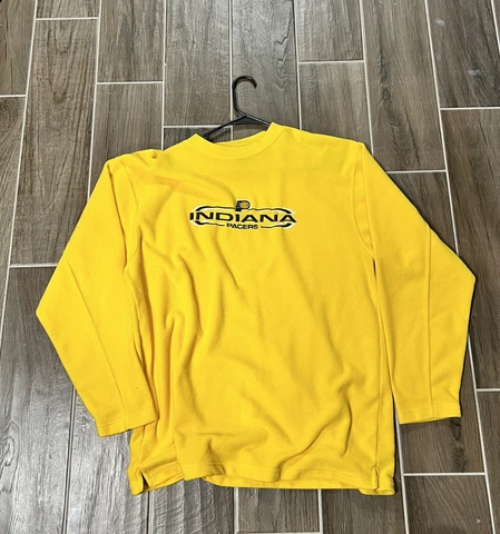 Mens Pro Edge Indiana Pacers Yellow Polyester Fleece Sweater Size Large Cover