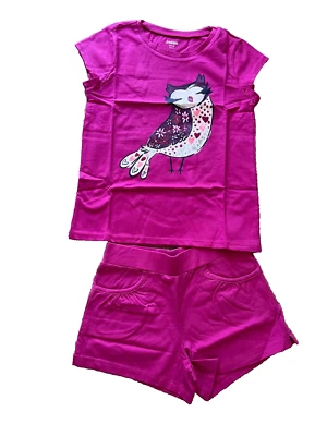 NWT NEW Gymboree 2 pc outfit print top shorts  100% cotton 7 8 years old girl M - Image 1 of 4