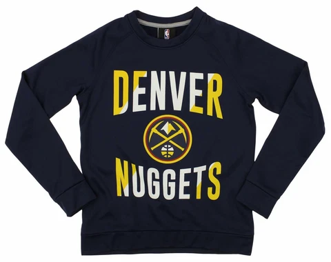 Outerstuff NBA Youth/Kids Denver Nuggets Performance Fleece Crew Neck Sweatshirt Cover