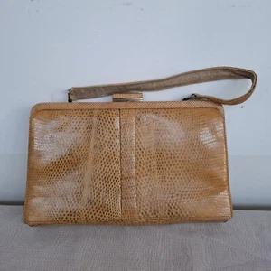 Vintage 1970s Lizard Handbag Beije/Cream Mappin & Web Ldt - Picture 1 of 11