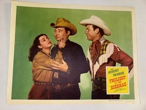 Vintage Lobby Card Twilight In The Sierras Roy Rogers Trigger 11"x14" 1956 Repub - Picture 1 of 2