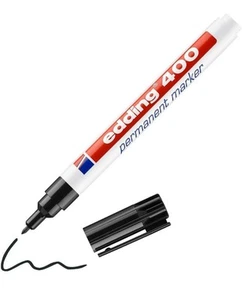 edding 400 Permanentmarker schwarz Rundspitze 1mm geruchsarm wasserfest - Bild 1 von 3