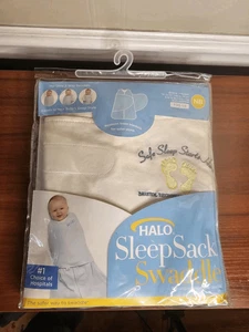 HALO Schlafsack 100% Baumwolle Swaddle Natur Neugeborene bis 3 Monate monogrammiert  - Bild 1 von 3