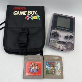 Nintendo Game Boy Color Handheld  - Atomic Purple GameBoy System CGB-001 - Case