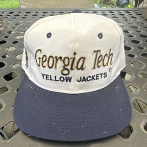Vintage Georgia Tech gelbe Jacken Sport Spezialitäten Schriftzug 100 % Wolle NCAA Cpx - Bild 1 von 8