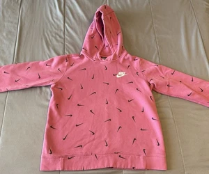 Girls XL Nike Pink Hoodie Nike Logo All Over - Picture 1 of 11