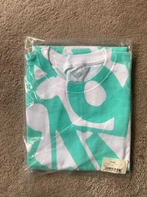 Camiseta Retna x Diamond Supply Co. masculina branca azul-petróleo média nova no pacote - Imagem 1 de 3