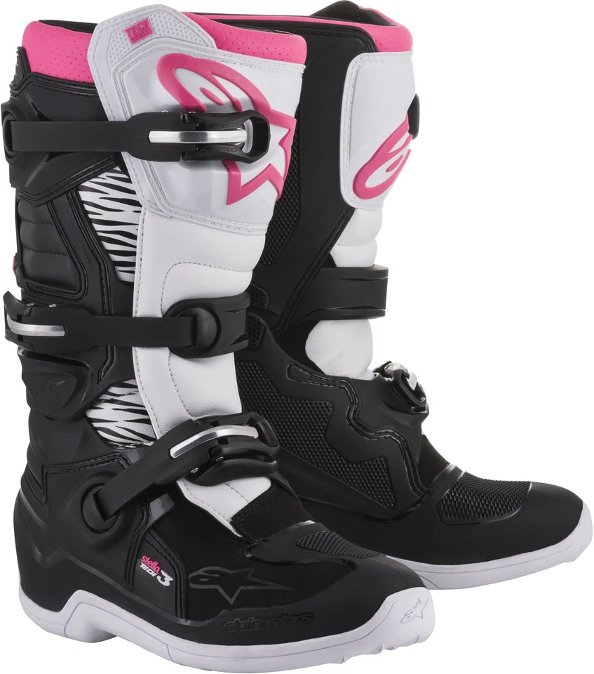Alpinestars 2013218-130-8 2018 Tech 3 Stella Boots 8 Black/White/Pink Foto 1 de 1