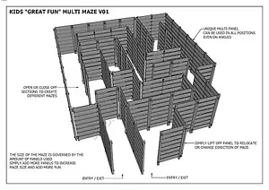 Laberinto de madera - Laberinto multiposición - Construye con tus hijos (SOLO PLANOS DE CONSTRUCCIÓN) - Imagen 1 de 9