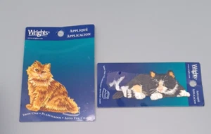 Wrights Cat patches appliques set of 2 new in package - Picture 1 of 5