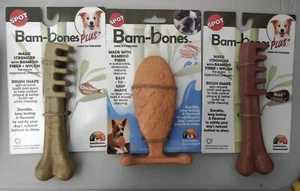 Ethical Pet 3 Pack of Bam-Bones Plus Durable Chew Toys for Dogs Combo Medium - Picture 1 of 2