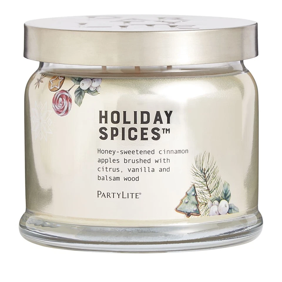 Partylite HOLIDAY SPICES SIGNATURE 3-wick JAR CANDLE BRAND NEW