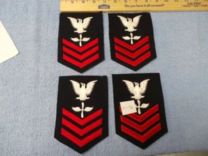 4-Post WW 2 Petty Officer First class Aviation Mechanic Shoulder Patches, 21-72 - Picture 1 of 2