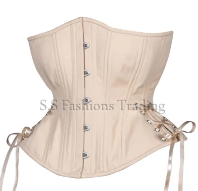 Corsé de algodón entrenador de cintura debajo del busto corsé deshuesado de acero de alta resistencia Foto 1 de 4