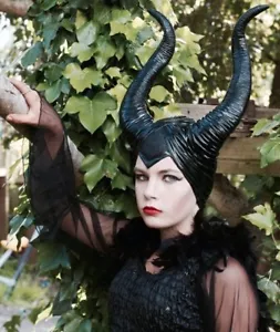 Deluxe Halloween Maleficent Black Horns ~ Headdress ~ Costume ~ CosPlay Costume - Picture 1 of 11