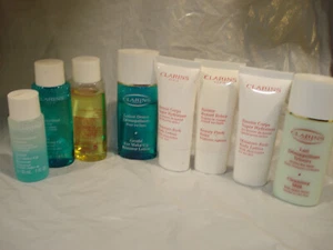 Lot of 8 Clarins items balm, cleansing milk, gentle makeup remover lotion, milk - Picture 1 of 5