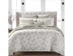Set copripiumone sfaccettature Hudson Park Collection, re, grigio chiaro - Foto 1 di 6