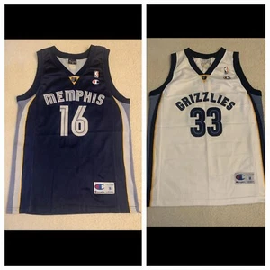 NWOT Champion EU Memphis Grizzlies Pau Marc Gasol NBA jerseys M 40 #33 #16 2008 - Picture 1 of 9