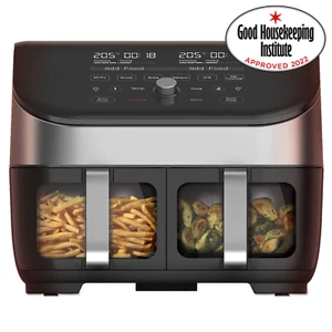 Instant - Vortex Plus Dual Drawer 8-in-1 Air Fryer, ClearCook Stainless Steel - Picture 1 of 16