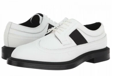 Calvin Klein Men's Oxfords Carper White Scotch Grain Pebbled Leather Wingtip  - Image 1 of 4