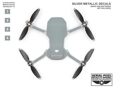 DJI Mavic Mini / Mini 2 Skin With Battery Decals Number #1-4 - Image 1 of 4
