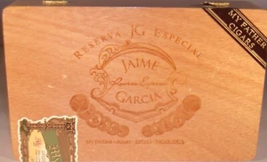 MI PADRE CIGARROS JAMIE GARCIA RESERVA JG ESPECIAL MADERA CAJA DE CIGARROS VACÍA - Imagen 1 de 3