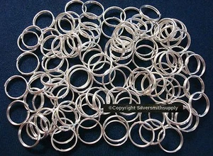 Split rings 10mm silver plated split rings, clasp, jump rings 100 pcs FPC272 - Picture 1 of 4