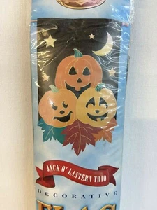Deko Flagge "Jack O' Lantern Trio" 28"x44" Feiern Halloween und Herbst! - Bild 1 von 2