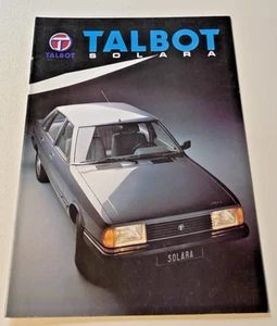 Notice Commerciale TALBOT Solara - Septembre 1981 - Bel Etat. - Picture 1 of 6