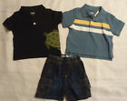 GYMBOREE 3-6 Month Stunt Man Blue Shirt Super Hero Shorts Navy Polo Outfit NWT