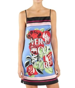 Versace Jeans Couture Envers Satineinsatz Schlupfkleid Größe 4 UVP 475,00 $ - Bild 1 von 6