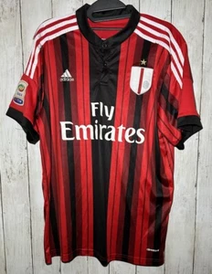 Adidas Red Black Striped AC Milan Soccer Climacool Men's Jersey Size XL - Picture 1 of 17