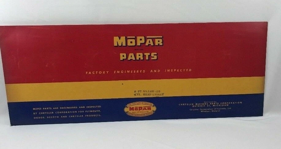 Cartel de letrero y recuerdos 1950-1953 Dodge Truck 413 Cubic - Mopar/Chrysler  Foto 1 de 4