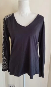 Sass & Bide Size XXS "Slave To Love" Embellished Long Sleeve Cotton Top - Picture 1 of 8