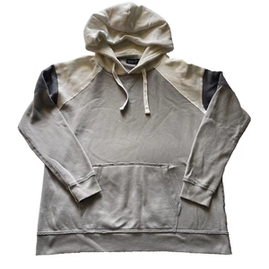 Abercrombie and Fitch Hoodie Soft A&F Fleece Adult L Slim Comfy Gray White Clean - Picture 1 of 13