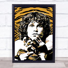 Jim Morrison Tiger Print Funky Framed Wall Art Print
