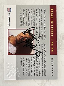 Brian Mitchell autographed football card 1992 Pro Line #BM1 Certified Edition