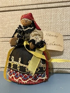 Antik Vintage Made in Tschechoslowakei Tuch Holz Mädchen Puppe, Nancy Buchanan - Bild 1 von 7