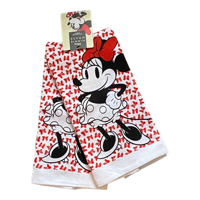 Disney - Mickey & Minnie Mouse Palm Tree 2 Pack Kitchen Towels 16 x 26 NEW