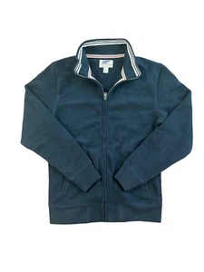 Lands' End Serious Sweats Full Zip Men Small Blue Mockneck Sweatshirt - Bild 1 von 5